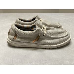 Hey Dude Shoes Men’s Size 10 Gray Wally Stretch Slip On Loafers Comfort